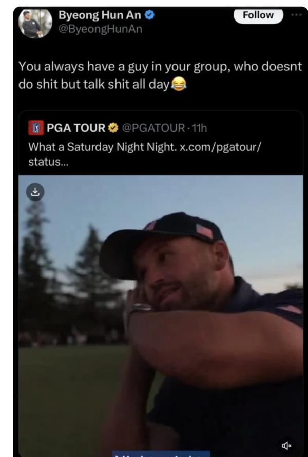Ben An's tweet aimed at Wyndham Clark